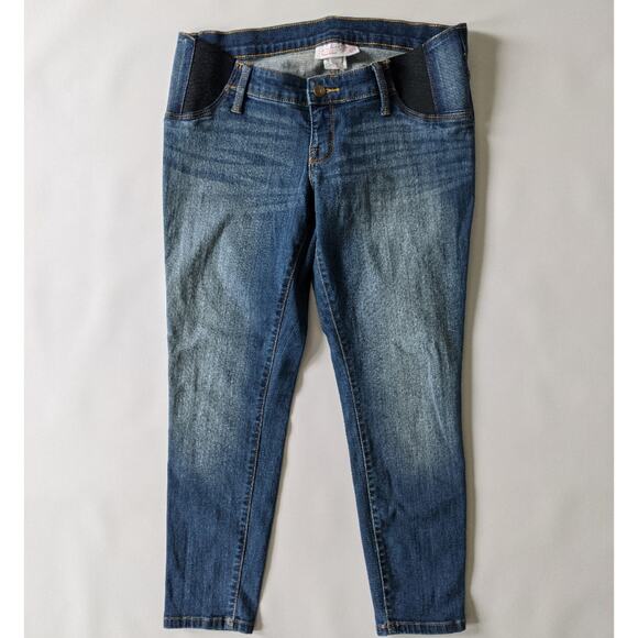 Isabel Maternity Skinny Crop Jeans Side Panel sz 4 - Picture 2 of 8